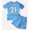 Maillot de Supporter Manchester City Ferran Torres 21 Domicile 2021-22 Pour Enfant